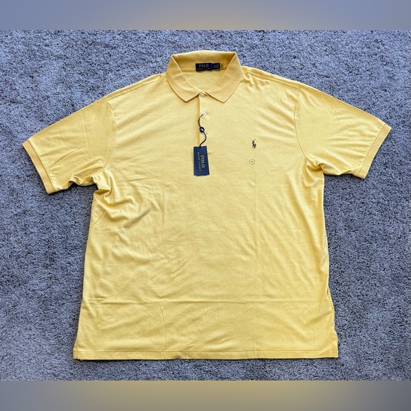 Polo‎ Ralph Lauren Polo Shirt Yellow Classic Fit Mens Size 3XL Tall